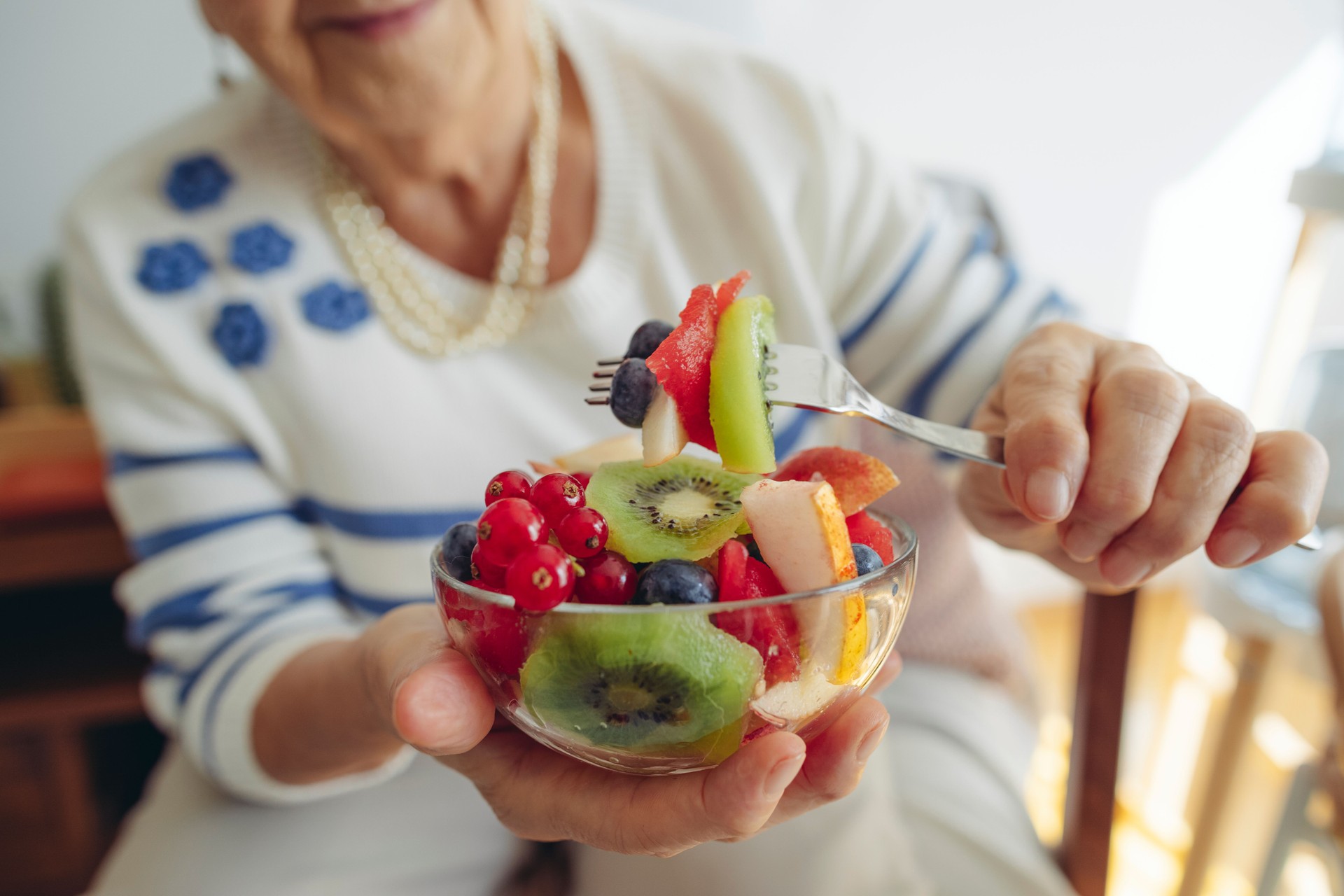 Senior woman at home